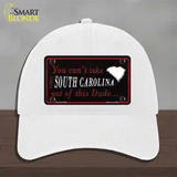 South Carolina Dude Novelty License Plate Hat Unconstructed Cotton / White