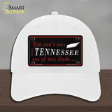 Tennessee Dude Novelty License Plate Hat Unconstructed Cotton / White