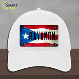 Bayamon Puerto Rico Flag Novelty License Plate Hat Unconstructed Cotton / White