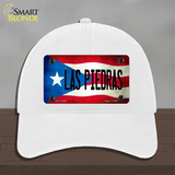 Las Piedras Puerto Rico Flag Novelty License Plate Hat Unconstructed Cotton / White