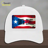 Santa Isabel Puerto Rico Flag Novelty License Plate Hat Unconstructed Cotton / White