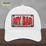 My Bad Novelty License Plate Hat Unconstructed Cotton / White