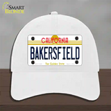 Bakersfield California Novelty License Plate Hat Unconstructed Cotton / White