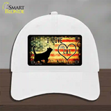 I Love My Cat Novelty License Plate Hat Unconstructed Cotton / White