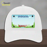 Indiana Recycle State Blank Novelty License Plate Hat Unconstructed Cotton / White