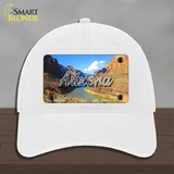 Arizona Canyon State Novelty License Plate Hat Unconstructed Cotton / White