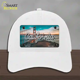 California Golden Gate Bridge State Novelty License Plate Hat Unconstructed Cotton / White