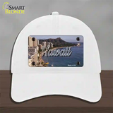 Hawaii Beach State Novelty License Plate Hat Unconstructed Cotton / White