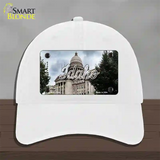 Idaho Capital Building State Novelty License Plate Hat Unconstructed Cotton / White