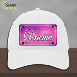 Drama Novelty License Plate Hat Unconstructed Cotton / White