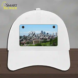 Kansas Downtown Skyline State Novelty License Plate Hat Unconstructed Cotton / White