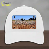 North Dakota Wheat Farm State Novelty License Plate Hat Unconstructed Cotton / White