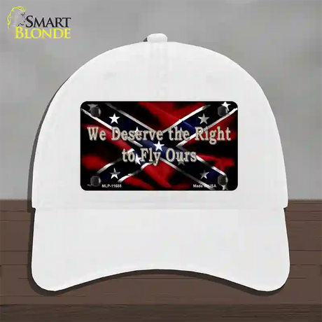 We Deserve The Right Novelty License Plate Hat Unconstructed Cotton / White