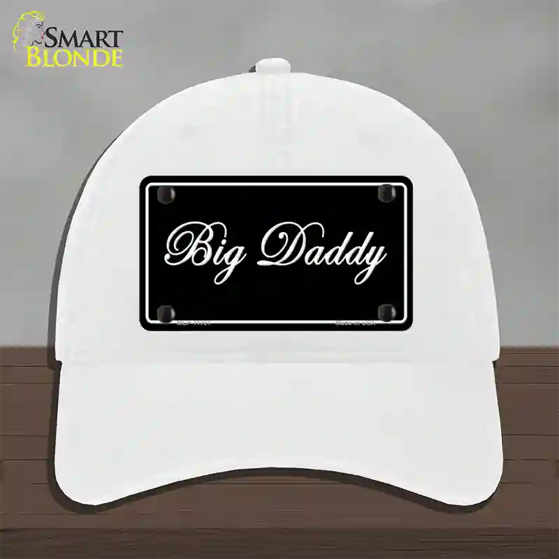 Big Daddy Novelty License Plate Hat Unconstructed Cotton / White