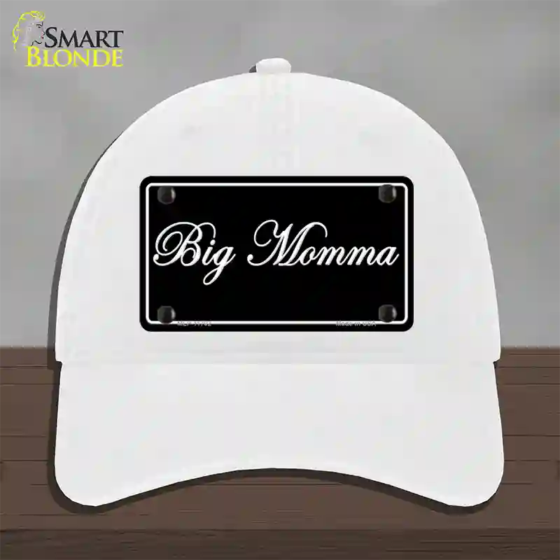 Big Momma Novelty License Plate Hat Unconstructed Cotton / White