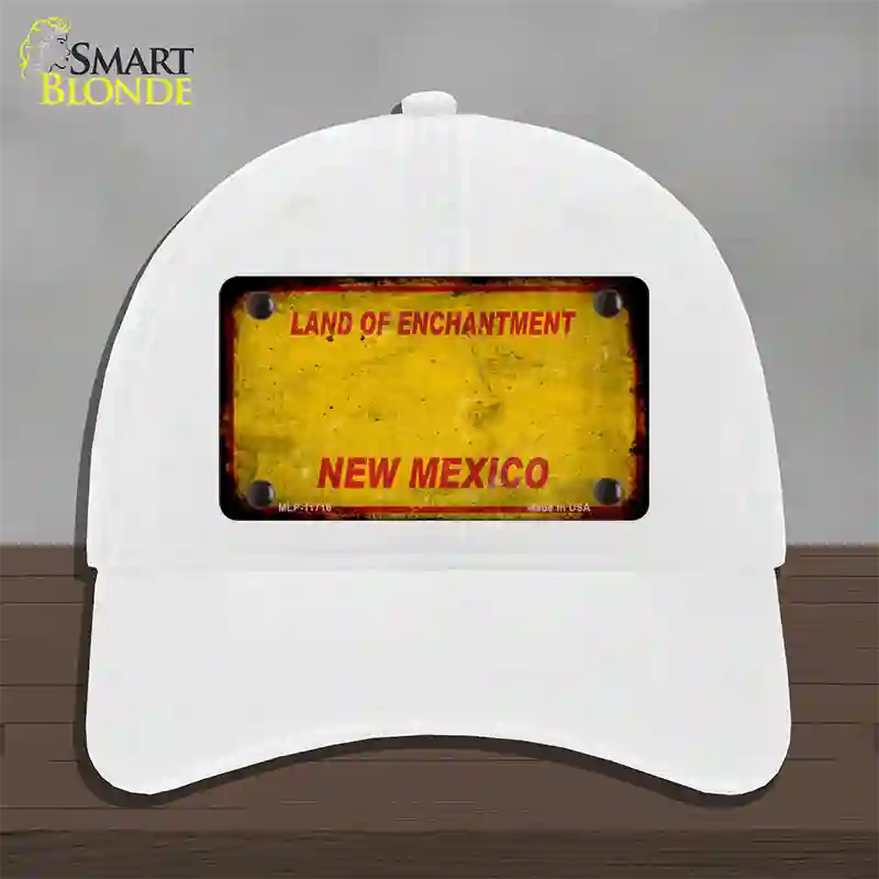 New Mexico Rusty Blank Novelty License Plate Hat Unconstructed Cotton / White