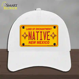 Native New Mexico Yellow State Novelty License Plate Hat Unconstructed Cotton / White