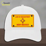 New Mexico Blank Yellow State Novelty License Plate Hat Unconstructed Cotton / White