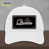 Queen Novelty License Plate Hat Unconstructed Cotton / White