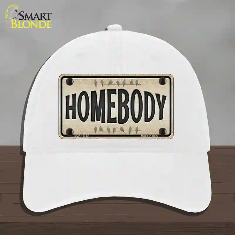 Homebody Novelty License Plate Hat Unconstructed Cotton / White