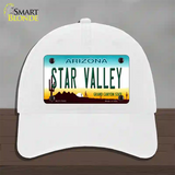 Star Valley Arizona Novelty License Plate Hat Unconstructed Cotton / White