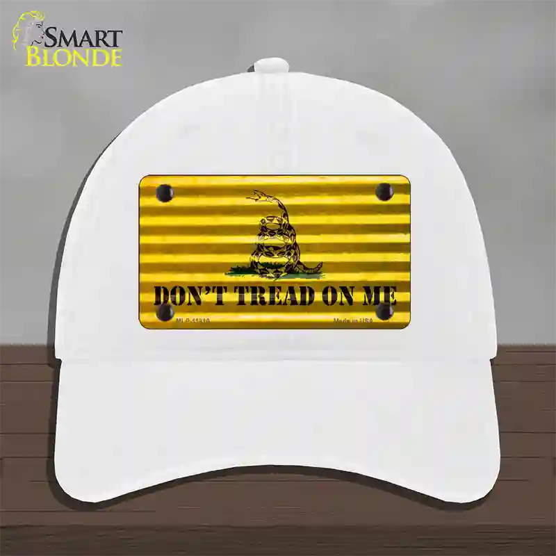 Dont Tread On Me Novelty License Plate Hat Unconstructed Cotton / White