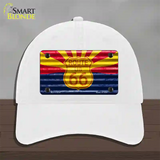 Route 66 Arizona Flag Novelty License Plate Hat Unconstructed Cotton / White