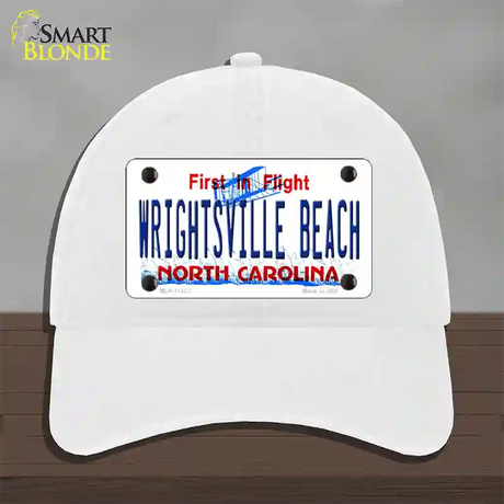 Wrightsville Beach North Carolina Novelty License Plate Hat Unconstructed Cotton / White