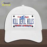 Kill Devil Hills North Carolina Novelty License Plate Hat Unconstructed Cotton / White