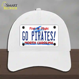 Go Pirates North Carolina Novelty License Plate Hat Unconstructed Cotton / White