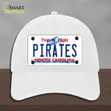 Pirates North Carolina Novelty License Plate Hat Unconstructed Cotton / White