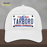 Tarboro North Carolina Novelty License Plate Hat Unconstructed Cotton / White