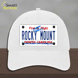 Rocky Mount North Carolina Novelty License Plate Hat Unconstructed Cotton / White