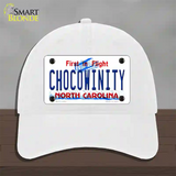 Chocowinity North Carolina Novelty License Plate Hat Unconstructed Cotton / White