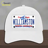 Williamston North Carolina Novelty License Plate Hat Unconstructed Cotton / White