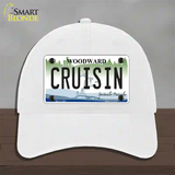 Cruisin Woodward Michigan Novelty License Plate Hat Unconstructed Cotton / White