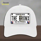 The Bronx Puerto Rico Novelty License Plate Hat Unconstructed Cotton / White