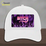 Bitch from Hell Novelty License Plate Hat Unconstructed Cotton / White