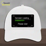 Sarcasm Loading Novelty License Plate Hat Unconstructed Cotton / White