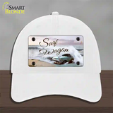 Surf Wagon Novelty License Plate Hat Unconstructed Cotton / White