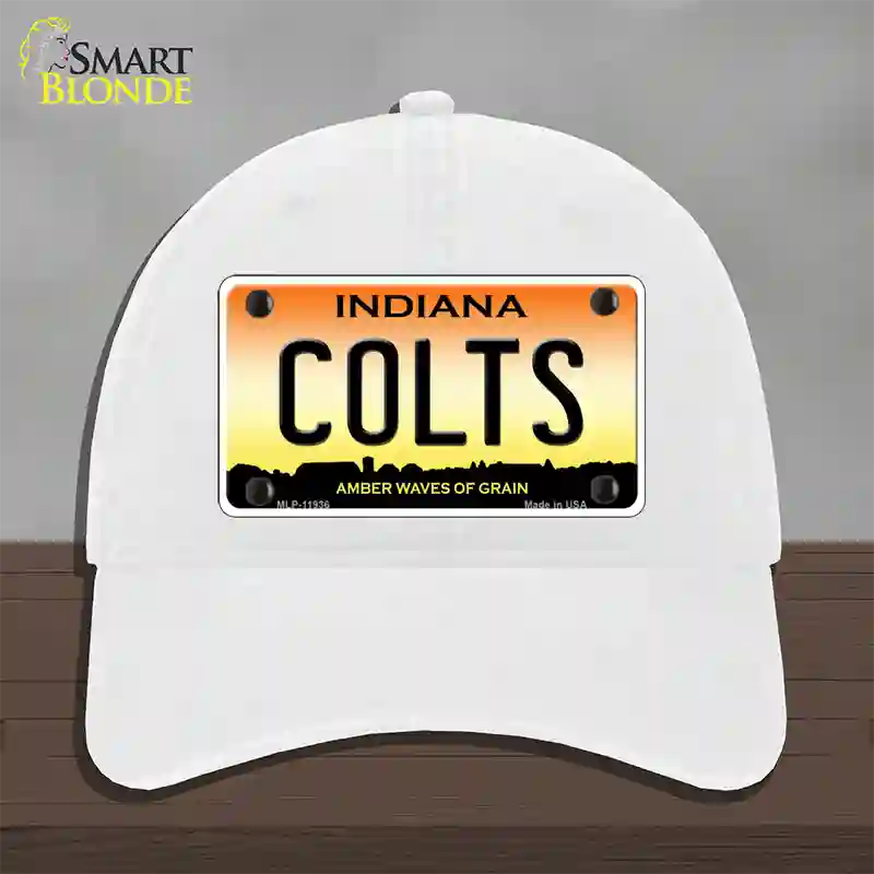 Indiana Colts Novelty License Plate Hat Unconstructed Cotton / White