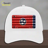 Tennessee Corrugated Flag Novelty License Plate Hat Unconstructed Cotton / White