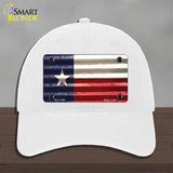 Texas Corrugated Flag Novelty License Plate Hat Unconstructed Cotton / White