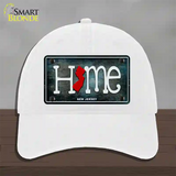 New Jersey Home State Outline Novelty License Plate Hat Unconstructed Cotton / White