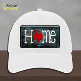 Texas Home State Outline Novelty License Plate Hat Unconstructed Cotton / White