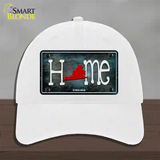 Virginia Home State Outline Novelty License Plate Hat Unconstructed Cotton / White