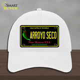 Arroyo Seco Black New Mexico Novelty License Plate Hat Unconstructed Cotton / White