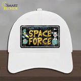 Space Force Novelty License Plate Hat Unconstructed Cotton / White