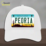 Peoria Arizona Novelty License Plate Hat Unconstructed Cotton / White