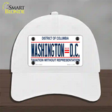 District Of Columbia Novelty License Plate Hat Unconstructed Cotton / White